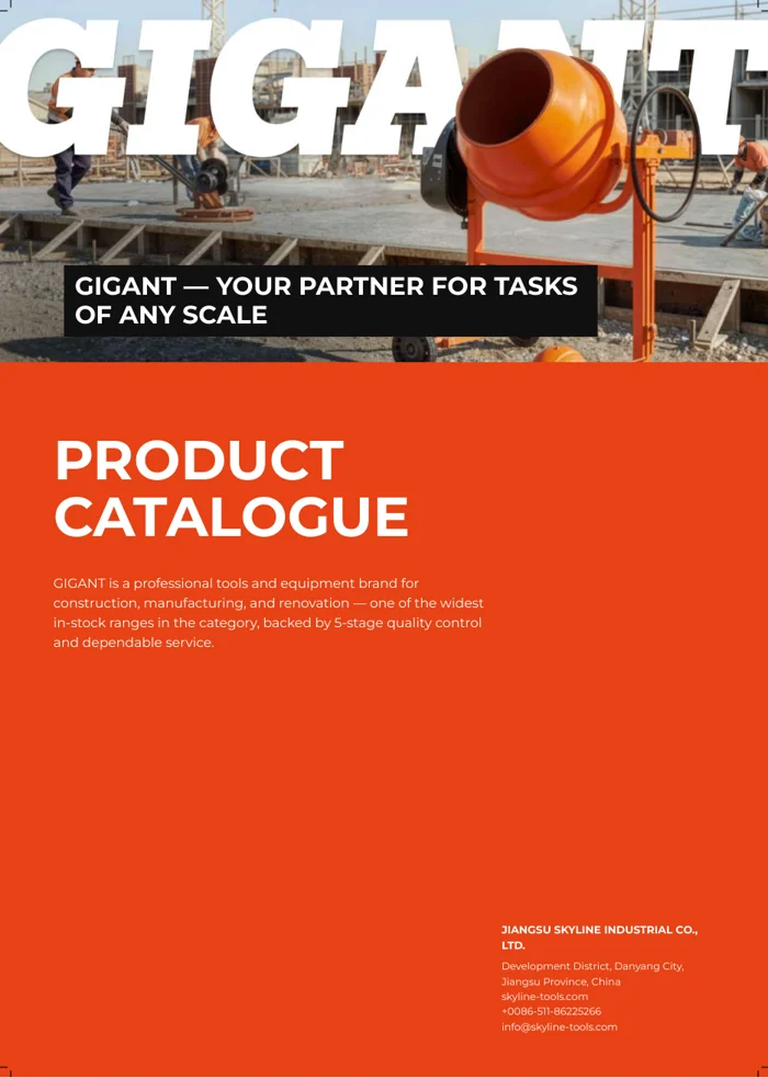 Cover of the GIGANT product catalogue 2026